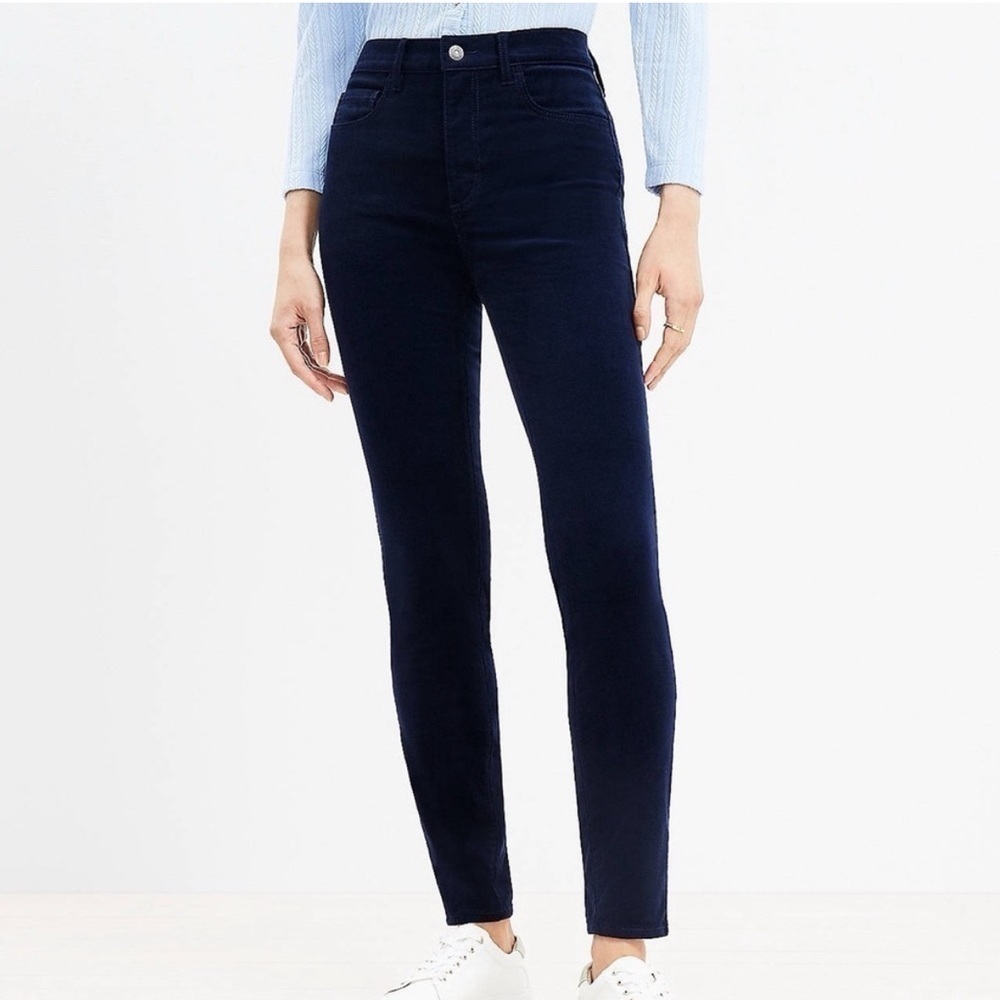 Edyson Hampton Navy Blue Corduroy Skinny Pant Size 28 petite